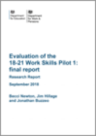 Evaluation of the 18-21 Work Skills Pilot 1
