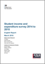 Student income and expenditure survey 2014 to 2015